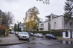 Houses built in the twenties and thirties of the twentieth century in city Warsaw , Poland. stock images Houses built in the twenties and thirties of the twentieth century in city Warsaw , Poland. stock images