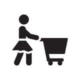 Housewife shopping icon. Trendy Housewife shopping logo concept stock illustration Housewife shopping icon. Trendy Housewife shopping logo concept stock illustration