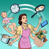 Housewife work time family success woman