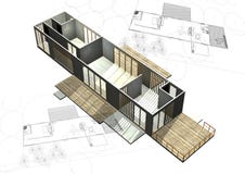 Housing Architecture Plans With 3D Building Stock Images