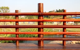 Houten balustrade royalty-vrije stock foto's Houten balustrade royalty-vrije stock foto's