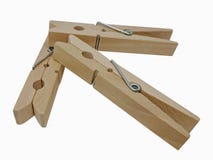 Houten geïsoleerde wasknijpers Stock Afbeeldingen Houten geïsoleerde wasknijpers Stock Afbeeldingen