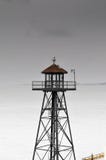 Houten horlogetoren stock afbeelding Houten horlogetoren stock afbeelding