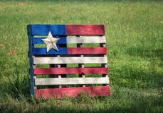 Houten palletvlag met de ster van Texas royalty-vrije stock foto Houten palletvlag met de ster van Texas royalty-vrije stock foto