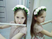 Delicate sound of flute royalty free stock images Delicate sound of flute royalty free stock images
