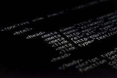 HTML Διαδίκτυο κώδικα στοκ εικόνα με δικαίωμα ελεύθερης χρήσης HTML Διαδίκτυο κώδικα στοκ εικόνα με δικαίωμα ελεύθερης χρήσης