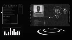 Hud. The concept of artificial intelligence and biometric facial recognition technology. vector illustration Hud. The concept of artificial intelligence and biometric facial recognition technology. vector illustration