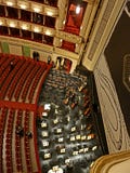 The huge concert hall of the Vienna National Opera. stock photo The huge concert hall of the Vienna National Opera. stock photo