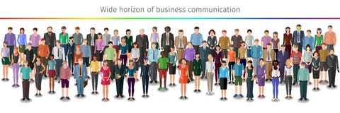 Huge crowd of people vector illustration Huge crowd of people vector illustration