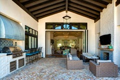 Mansion home outdoor plaza patio