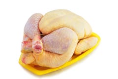 Huhn auf Weiß lizenzfreies stockbild Huhn auf Weiß lizenzfreies stockbild