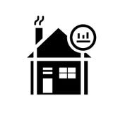 Huis met de vector van het Lijndiagrampictogram op witte achtergrond, Huis met Lijndiagramteken wordt geïsoleerd, bouwsymbolen da stock illustratie Huis met de vector van het Lijndiagrampictogram op witte achtergrond, Huis met Lijndiagramteken wordt geïsoleerd, bouwsymbolen da stock illustratie