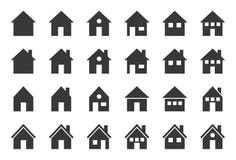 Huis vectorpictogram, glyph perfect ontwerppixel stock illustratie Huis vectorpictogram, glyph perfect ontwerppixel stock illustratie
