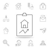 Huispijl in dashboardpictogram Reeks het elementenpictogrammen van verkooponroerende goederen Het grafische ontwerp van de premie stock illustratie Huispijl in dashboardpictogram Reeks het elementenpictogrammen van verkooponroerende goederen Het grafische ontwerp van de premie stock illustratie