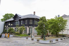 Huizen van het oude deel van Brussel royalty-vrije stock afbeeldingen Huizen van het oude deel van Brussel royalty-vrije stock afbeeldingen