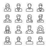 Human Avatars Line Icons vector illustration Human Avatars Line Icons vector illustration