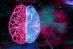 Human brain ai royalty free illustration Human brain ai royalty free illustration