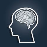 Human head with gears vector illustration Human head with gears vector illustration