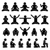 Human Man People Sitting And Squatting On The Floor Poses Postures Stick Figure Stickman Pictogram Icons Royalty Free Stock Photography Human Man People Sitting And Squatting On The Floor Poses Postures Stick Figure Stickman Pictogram Icons Royalty Free Stock Photography