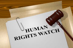 Human Rights Watch - conceito legal ilustração do vetor Human Rights Watch - conceito legal ilustração do vetor