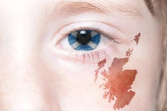 Human& x27; s-Gesicht mit Staatsflagge und Karte von Schottland stockfoto Human& x27; s-Gesicht mit Staatsflagge und Karte von Schottland stockfoto