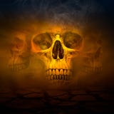 Human skull with smoke royalty free stock photo Human skull with smoke royalty free stock photo