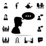 human talk icon. Detailed set of conversation icons. Premium graphic design. One of the collection icons for websites, web design royalty free illustration human talk icon. Detailed set of conversation icons. Premium graphic design. One of the collection icons for websites, web design royalty free illustration