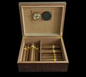 Humidor e charutos imagens de stock royalty free Humidor e charutos imagens de stock royalty free