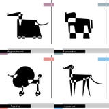 Hundaveln ställde in med stiliserade afghansk hund, Azawakh, pudel och Komondor ocks? vektor f?r coreldrawillustration royaltyfri illustrationer Hundaveln ställde in med stiliserade afghansk hund, Azawakh, pudel och Komondor ocks? vektor f?r coreldrawillustration royaltyfri illustrationer