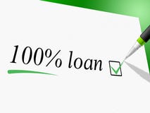 Hundred Percent Loan Shows Credit Advance And Borrows Royalty Free Stock Photo Hundred Percent Loan Shows Credit Advance And Borrows Royalty Free Stock Photo