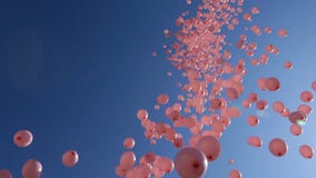 Hundreds of pink balloons