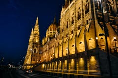 The Hungarian Parliament Building National Assembly of Hungary night shoot stock photography The Hungarian Parliament Building National Assembly of Hungary night shoot stock photography