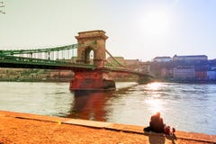 Hungary, budapest, chain bridge royalty free stock image Hungary, budapest, chain bridge royalty free stock image