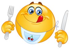 Hungriger Emoticon lizenzfreie abbildung Hungriger Emoticon lizenzfreie abbildung