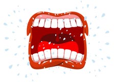 hurlements Cris d'homme Émotion violente Ouvrez votre bouche et langue illustration libre de droits hurlements Cris d'homme Émotion violente Ouvrez votre bouche et langue illustration libre de droits