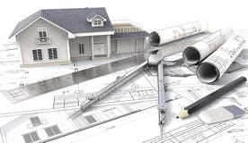 huset 3D på design skissar och gör en skiss av vektor illustrationer huset 3D på design skissar och gör en skiss av vektor illustrationer