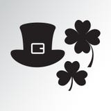 Hut und Klee von St Patrick Tag Auch im corel abgehobenen Betrag lizenzfreie abbildung Hut und Klee von St Patrick Tag Auch im corel abgehobenen Betrag lizenzfreie abbildung
