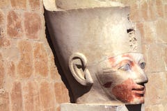 Huvudstaty för drottning Hatshepsut i dalen av konungarna Egypten royaltyfri bild Huvudstaty för drottning Hatshepsut i dalen av konungarna Egypten royaltyfri bild