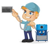 Hvac-Technikerreinigungslufteinlass vektor abbildung Hvac-Technikerreinigungslufteinlass vektor abbildung