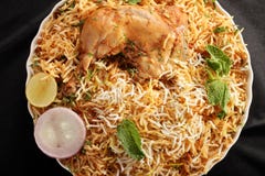Hyderabadi Biryani - A Popular Chicken or Mutton based Biryani Stock Image Hyderabadi Biryani - A Popular Chicken or Mutton based Biryani Stock Image
