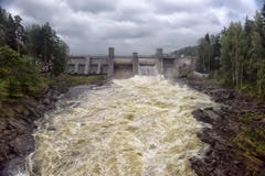 hydroelektrisk imatraströmstation fotografering för bildbyråer hydroelektrisk imatraströmstation fotografering för bildbyråer