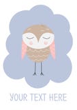 Hälsningkort med ugglamallen vektor illustrationer Hälsningkort med ugglamallen vektor illustrationer