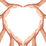 Hände, die Innerform bilden Lizenzfreies Stockbild Hände, die Innerform bilden Lizenzfreies Stockbild