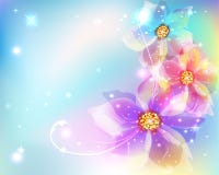 Härlig abstrakt bakgrund med blommor vektor illustrationer Härlig abstrakt bakgrund med blommor vektor illustrationer