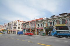 Härlig byggnad på chinatown, singapore arkivfoto Härlig byggnad på chinatown, singapore arkivfoto