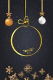Härlig hälsa cardgoldfärg för jul vektor illustrationer Härlig hälsa cardgoldfärg för jul vektor illustrationer