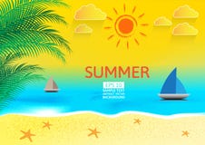 Härlig illustration för sommarferier Strandkust Det kan vara nödvändigt för kapacitet av designarbete Royaltyfri Fotografi Härlig illustration för sommarferier Strandkust Det kan vara nödvändigt för kapacitet av designarbete Royaltyfri Fotografi