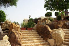 Härligt hotell på stranden jordan royaltyfri foto Härligt hotell på stranden jordan royaltyfri foto