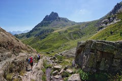 Härligt landskap med Pirineos berg royaltyfri foto Härligt landskap med Pirineos berg royaltyfri foto