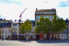 Häuser an der richtigen Stelle Guillaume II in Luxemburg-Stadt, Luxemburg stockfotografie Häuser an der richtigen Stelle Guillaume II in Luxemburg-Stadt, Luxemburg stockfotografie